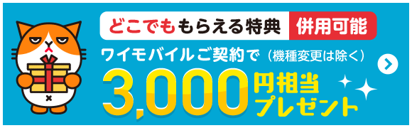 どこでももらえる特典